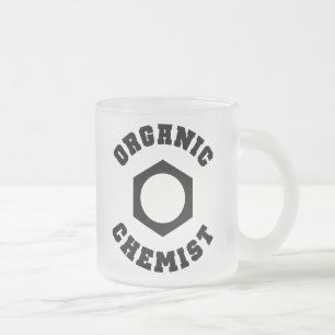De Cristal Esmerilado Taza orgánica del químico