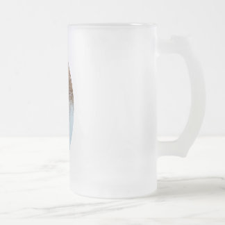 De Cristal Esmerilado Taza para los pelícanos