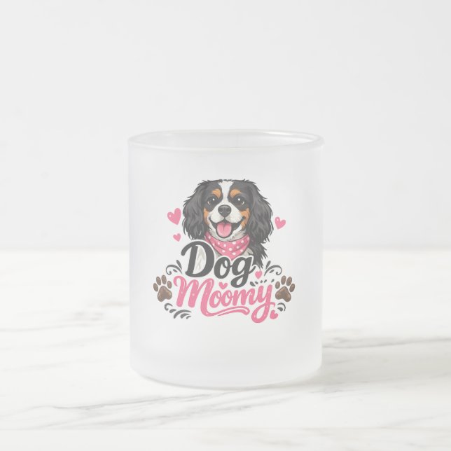 De Cristal Esmerilado Taza perro moomy amor (Centro)
