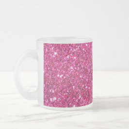 De Cristal Esmerilado Taza Pink Bling
