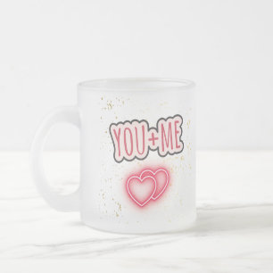 De Cristal Esmerilado Taza semitransparente You + Me