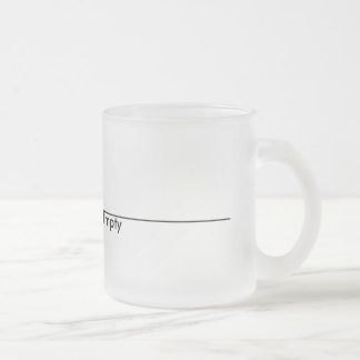 De Cristal Esmerilado Taza semivacía