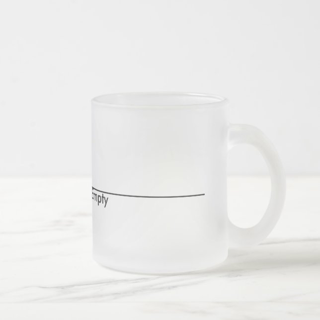 De Cristal Esmerilado Taza semivacía (Derecha)