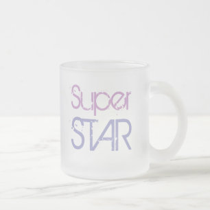 De Cristal Esmerilado taza SUPER STAR (vidrio deslustrado)
