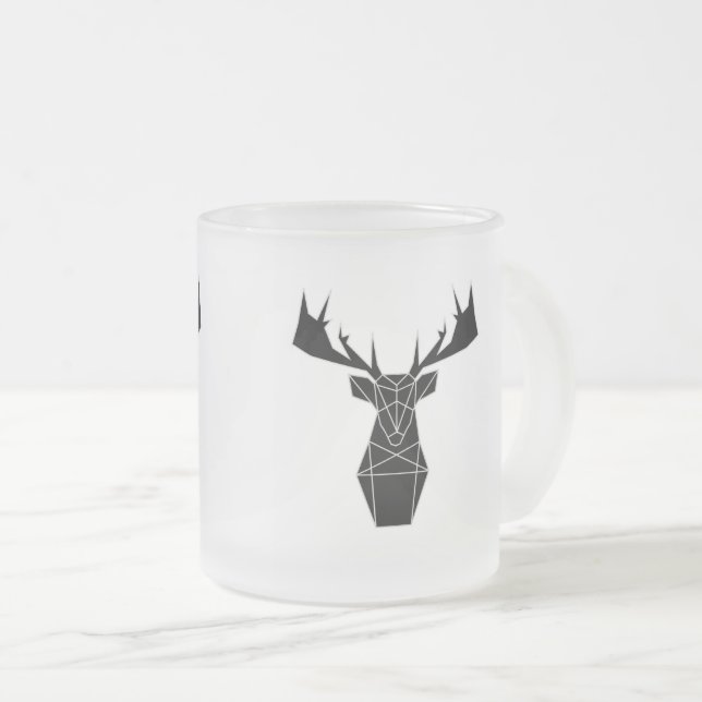 De Cristal Esmerilado Taza Venado (Anverso derecho)