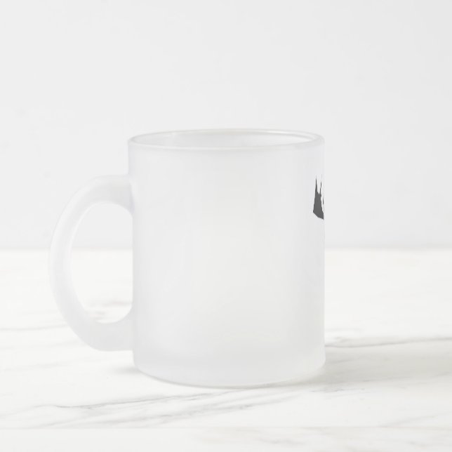 De Cristal Esmerilado Taza venado negro (Izquierda)