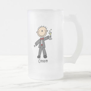 De Cristal Esmerilado Una bebida para la taza del novio
