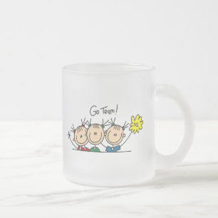 De Cristal Esmerilado Van las figuras taza del palillo del equipo