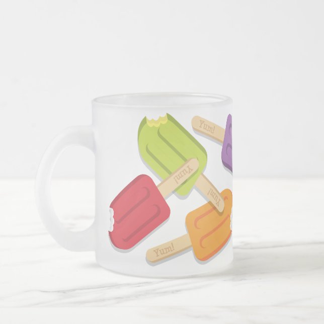 De Cristal Esmerilado ¡Yum! Taza helada (Izquierda)