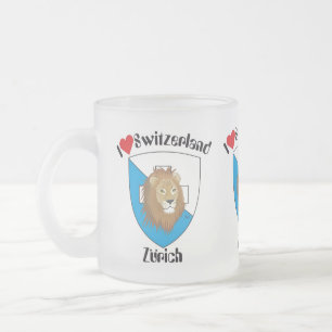 De Cristal Esmerilado Zurich Suiza Suisse Svizzera taza
