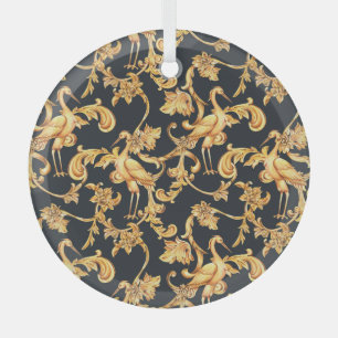 De Cristal Grúas barrocas doradas: adorno rococó.