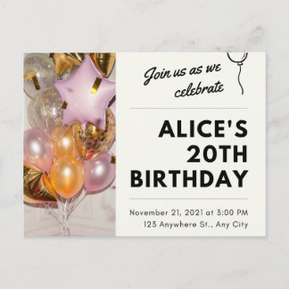 🥳 de cumpleaños de invitación 🎉 🎂