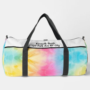 De Deporte Grande Bolso Monograma Personalizable Tie Dye Arcoíris pa
