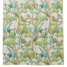 De Ducha Bugie Parakeet Bird Shower Cortina