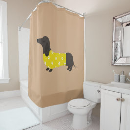 De Ducha Cortina Dachshund Shower