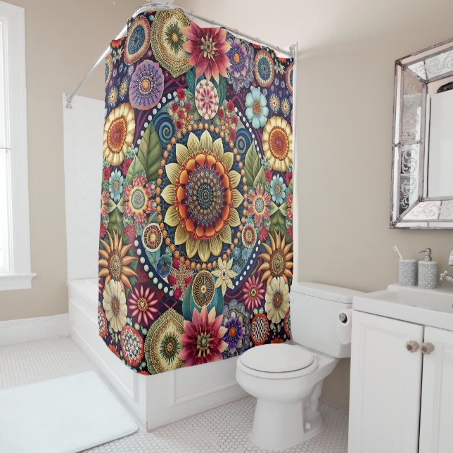 De Ducha Cortina Hippie Art Shower (In situ)