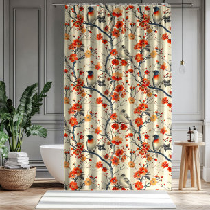 De Ducha Cortina inspirada en el otoño regalo vintage para