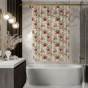 De Ducha Cortina Romántica Pastel Shabby Chic Diseño Floral