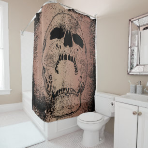 De Ducha Cortina Skull Shower - Skull gritando