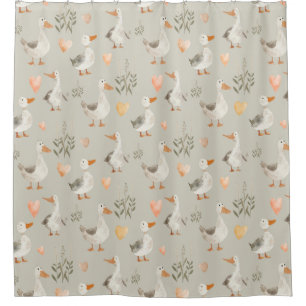 De Ducha Cuidada acuarela Geese Shower Cortina