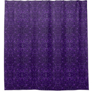 De Ducha Faux Purple Purpurina Shower Cortina