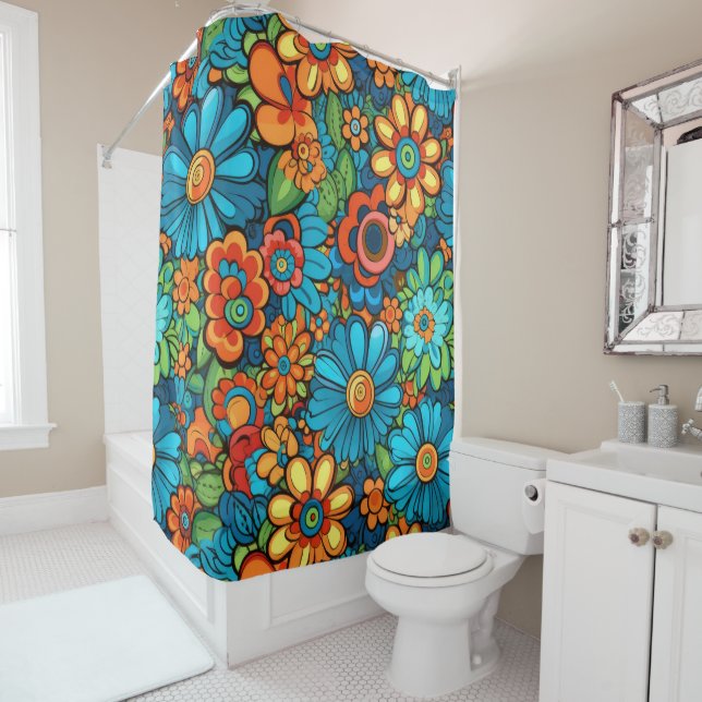 De Ducha Groovy Hippie Shower Cortina (In situ)