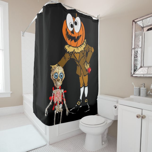 De Ducha Halloween Shower Cortina Pumkin (In situ)