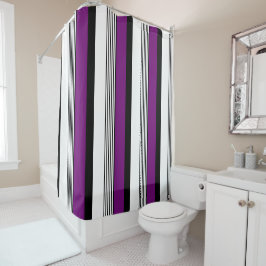 De Ducha Majestic Violet Stripes Shower Cortina