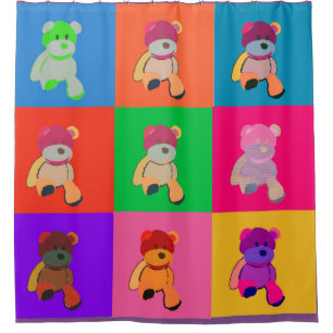 De Ducha Popart Teddy Andy Shower Cortina