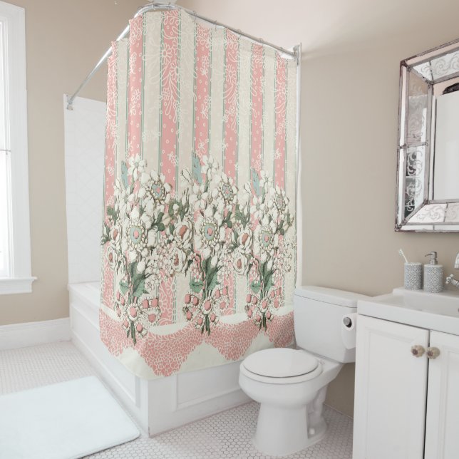 De Ducha Rococo Bath Accessories Shower Cortina Bouquet (In situ)