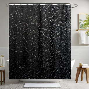 De Ducha Sparkling Black Sequin Shower Cortina