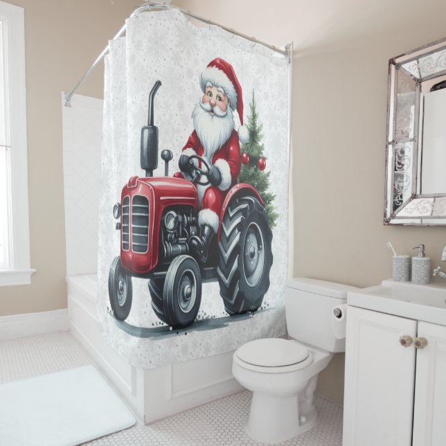 De Ducha Tractor Santa Shower Cortina (In situ)