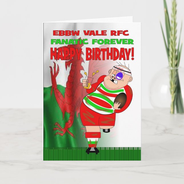De Ebbw del valle del RFC del fanático tarjeta de (Anverso)