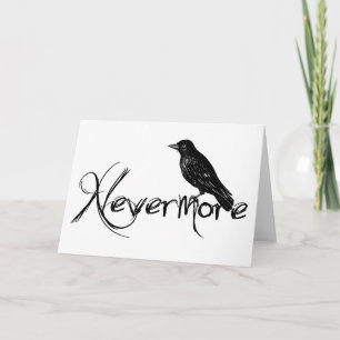 De Edgar Allen Poe del cuervo tarjeta de