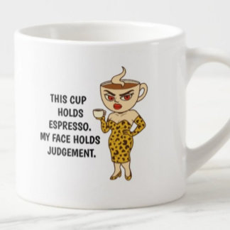 De Espresso Esta taza contiene espresso. Mi cara contiene juic