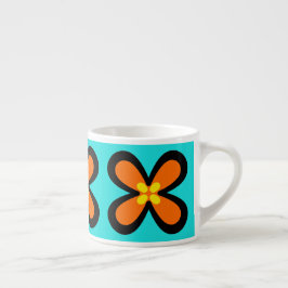 De Espresso flor gráfica intrépida CaféOlé 6oz. taza del café