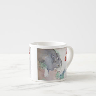 De Espresso Jaspe la taza del café express del conejito