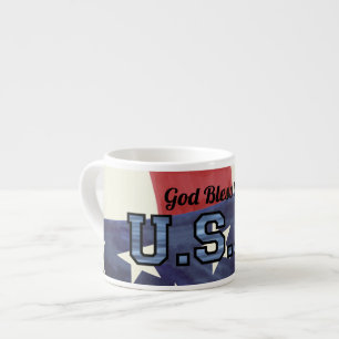 De Espresso Patriótico "Dios bendiga..." Taza Jumbo