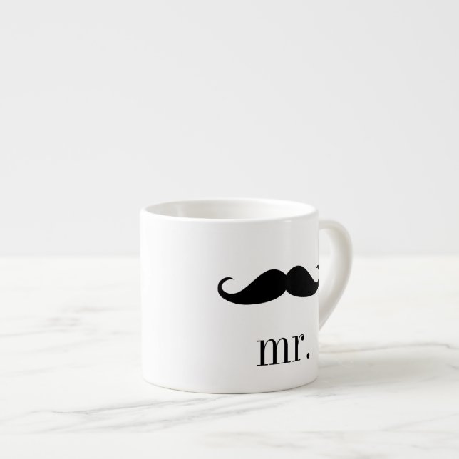 De Espresso Sr. Mustache: Taza del café express (Derecha)
