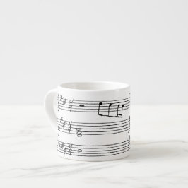De Espresso Taza del café express - música escrita mano