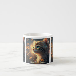 De Espresso Taza especial Kitten Aura Iluminada por el Sol