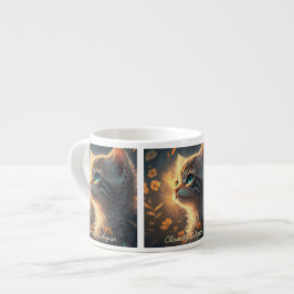 De Espresso Taza especial Kitten Aura Iluminada por el Sol