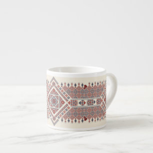 De Espresso Taza Expresso Tatreez Palestino Doble Diamante