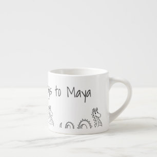 De Espresso Taza personalizada para niños - Monstruo del lago 