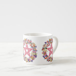 De Espresso Taza rosada del café express del pentáculo