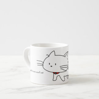 De Espresso Usted es una taza fresca del café express del gato