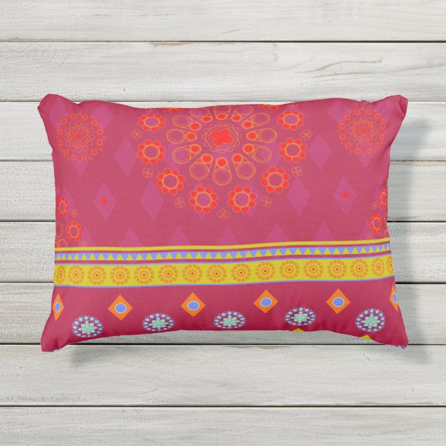 De Exterior BOHO1 Mandala - Cojín para exteriores (Anverso)