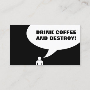 De Fidelización beba café y destruya la tarjeta perforadora