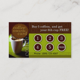 De Fidelización El café recompensa la tarjeta