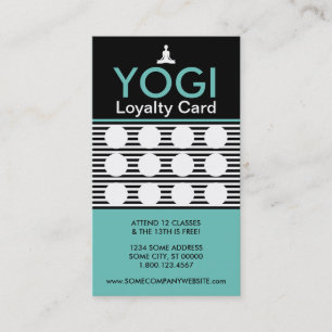 De Fidelización la yogui estría la tarjeta del sello